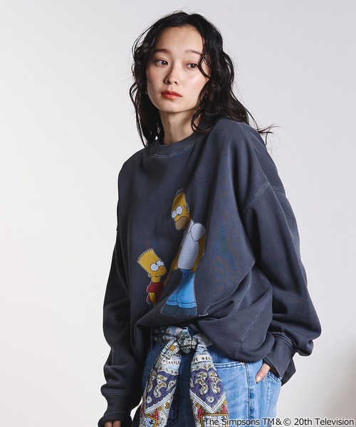 The Simpsons（ザ・シンプソンズ）の「(THE SIMPSONS)BIG SWEAT（スウェット・レディース・グレー/ブラック・ONE SIZE）」の7枚目の写真