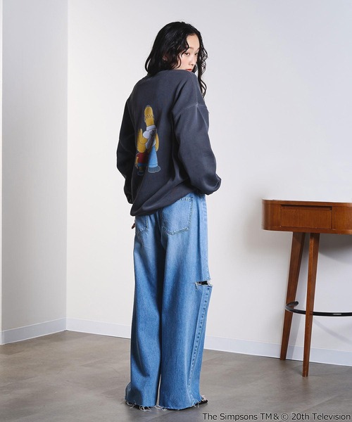The Simpsons（ザ・シンプソンズ）の「(THE SIMPSONS)BIG SWEAT（スウェット・レディース・グレー/ブラック・ONE SIZE）」の11枚目の写真
