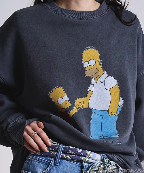 The Simpsons（ザ・シンプソンズ）の「(THE SIMPSONS)BIG SWEAT（スウェット・レディース・グレー/ブラック・ONE SIZE）」の12枚目の写真