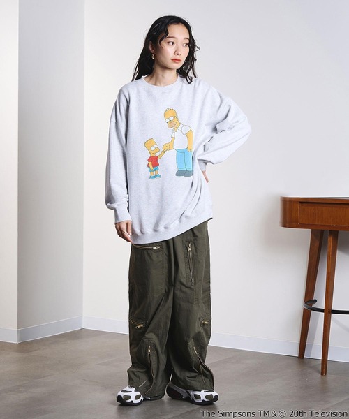 The Simpsons（ザ・シンプソンズ）の「(THE SIMPSONS)BIG SWEAT（スウェット・レディース・グレー/ブラック・ONE SIZE）」の19枚目の写真