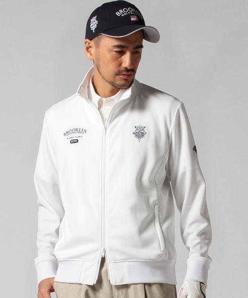 BEAMS GOLF PURPLE LABEL ジャージ 白 M ワッペン BEAMS GOLF（ビームスゴルフ）の「BEAMS GOLF PURPLE LABEL / BROOKLYN