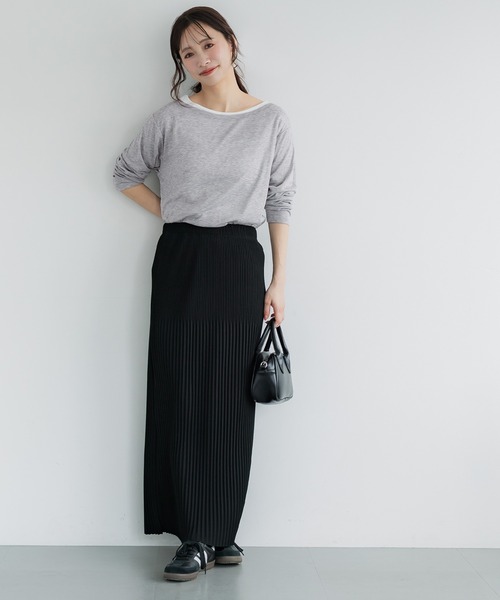 coca(coca)(コカ)の「ワンショルダーシアー長袖Tシャツ(Tシャツ/カットソー・レディース・ライトグレー/ライトベージュ・S/M/L)」の12枚目の写真