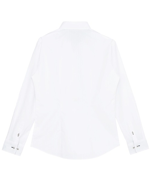 TOKYO SHIRTS（トウキョウシャツ）の「形態安定ノンアイロン スキッパー 長袖ビジネスワイシャツ（ビジネスシャツ・レディース・ホワイト・XS/S/M/L）」の2枚目の写真