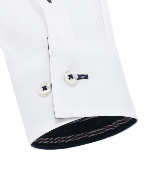 TOKYO SHIRTS（トウキョウシャツ）の「形態安定ノンアイロン スキッパー 長袖ビジネスワイシャツ（ビジネスシャツ・レディース・ホワイト・XS/S/M/L）」の4枚目の写真