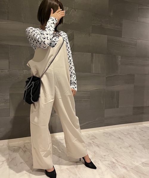 ARCADE（アーケード）の「夏服 Vネック オールインワン サロペット -ARCADE Limited Line-（サロペット/オーバーオール・レディース・セージグリーン/モカ/グレイッシュベージュ/ブラック/ネイビー・FREE）」の15枚目の写真