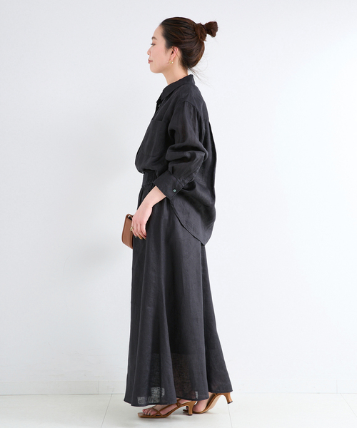 S/Mサイズ展開》手洗い可 / フレンチリネンギャザースカート（スカート