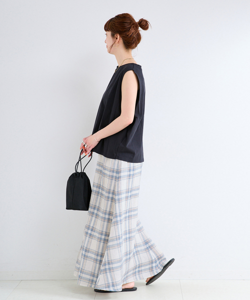 S/Mサイズ展開》手洗い可 / フレンチリネンギャザースカート（スカート