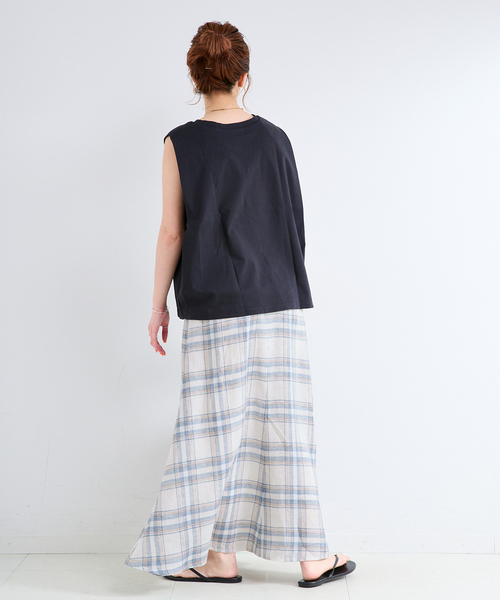 B.C STOCK(ベーセーストック)の「《S/Mサイズ展開》手洗い可 / フレンチリネンギャザースカート(スカート・レディース・ブラック/ブラウン/サックスブルー・SMALL/MEDIUM)」の19枚目の写真