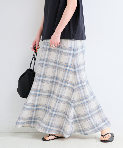 B.C STOCK(ベーセーストック)の「《S/Mサイズ展開》手洗い可 / フレンチリネンギャザースカート(スカート・レディース・ブラック/ブラウン/サックスブルー・SMALL/MEDIUM)」の21枚目の写真