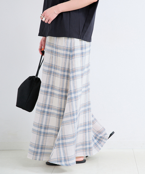 B.C STOCK(ベーセーストック)の「《S/Mサイズ展開》手洗い可 / フレンチリネンギャザースカート(スカート・レディース・ブラック/ブラウン/サックスブルー・SMALL/MEDIUM)」の22枚目の写真