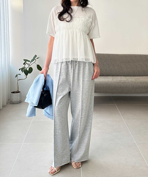 GeeRA(ジーラ)の「とろみイージーフロントラインスウェットパンツ(スウェットパンツ・レディース・ブラック/グレー・SMALL/MEDIUM/LARGE/X-LARGE)」の9枚目の写真