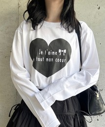ハートリボンロンT/長袖Tシャツ