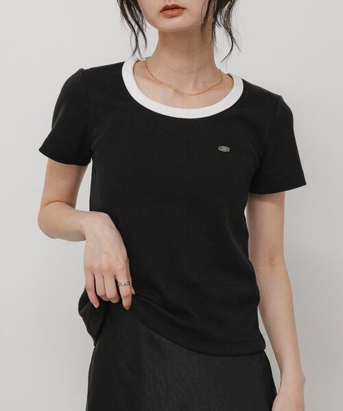 一部WEB限定カラー』ラウンドネックリブTシャツ(半袖)（Tシャツ