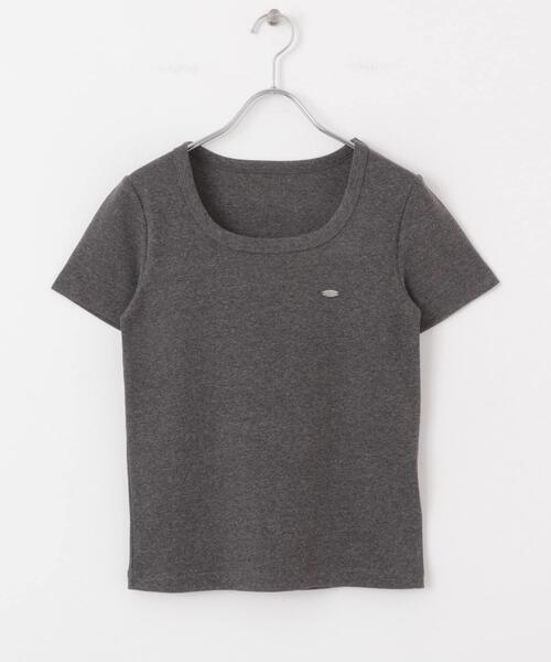 SENSE OF PLACE by URBAN RESEARCH（センスオブプレイスバイアーバンリサーチ）の「ラウンドネックリブTシャツ(半袖)（Tシャツ/カットソー・レディース・ホワイト系その他/オフホワイト/チャコールグレー/ブラック/イエロー・ONE）」の13枚目の写真
