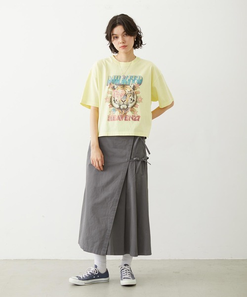 MILKFED.(ミルクフェド)の「【3サイズ展開/低身長サイズ】TIGER WIDE S/S TEE(Tシャツ/カットソー・レディース・ブラック/オフホワイト/イエロー/ホワイト・S/M/L)」の13枚目の写真