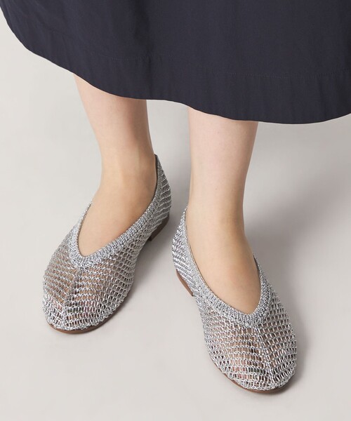 ODETTE E ODILE（オデットエオディール）の「【WEB限定】メタリックニット フラット10■（パンプス・レディース・シルバー/ブラック/ゴールド・22cm/22.5cm/23cm/23.5cm/24cm/24.5cm）」の9枚目の写真