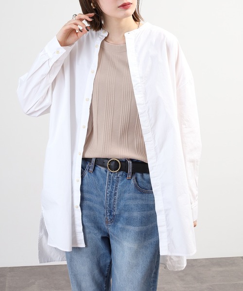 SO(エスオー)の「チュニック 長袖(シャツ/ブラウス・レディース・ホワイト/チェック/ブラック・F)」の1枚目の写真