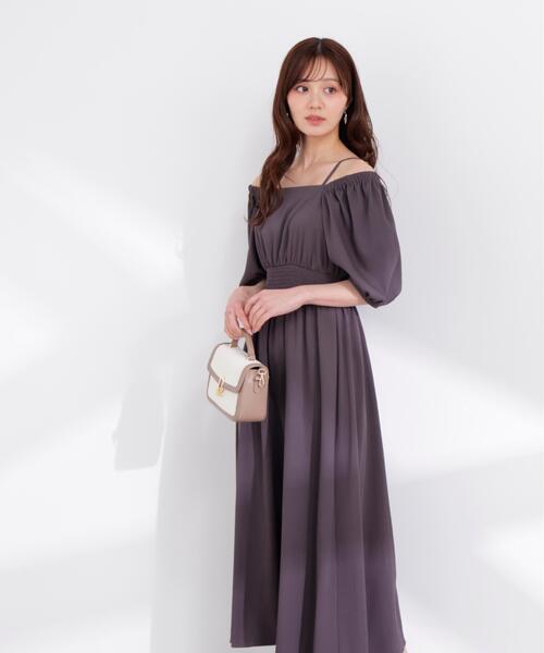 PROPORTION BODY DRESSING（プロポーションボディドレッシング）の「【加藤栞さん着用】２ｗａｙパフスリーブワンピース / 1216140405（ワンピース・レディース・ピンク/ダークグレー/イエロー・SMALL/P/S/MEDIUM）」の5枚目の写真