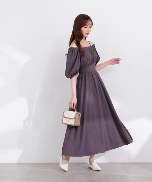 PROPORTION BODY DRESSING（プロポーションボディドレッシング）の「【加藤栞さん着用】２ｗａｙパフスリーブワンピース / 1216140405（ワンピース・レディース・ピンク/ダークグレー/イエロー・SMALL/P/S/MEDIUM）」の6枚目の写真