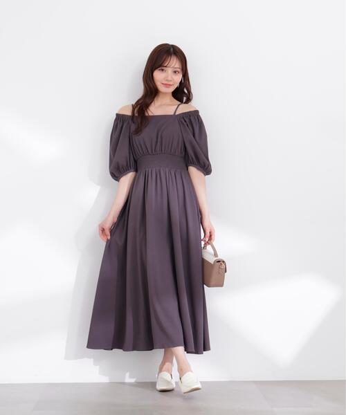 PROPORTION BODY DRESSING（プロポーションボディドレッシング）の「【加藤栞さん着用】２ｗａｙパフスリーブワンピース / 1216140405（ワンピース・レディース・ピンク/ダークグレー/イエロー・SMALL/P/S/MEDIUM）」の8枚目の写真