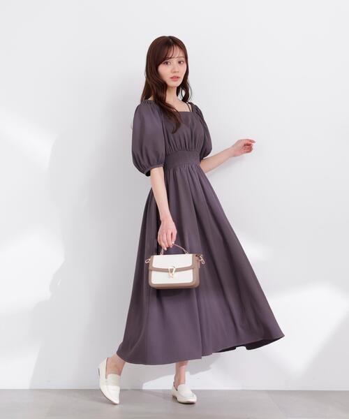 PROPORTION BODY DRESSING（プロポーションボディドレッシング）の「【加藤栞さん着用】２ｗａｙパフスリーブワンピース / 1216140405（ワンピース・レディース・ピンク/ダークグレー/イエロー・SMALL/P/S/MEDIUM）」の9枚目の写真