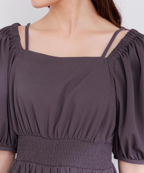 PROPORTION BODY DRESSING（プロポーションボディドレッシング）の「【加藤栞さん着用】２ｗａｙパフスリーブワンピース / 1216140405（ワンピース・レディース・ピンク/ダークグレー/イエロー・SMALL/P/S/MEDIUM）」の13枚目の写真