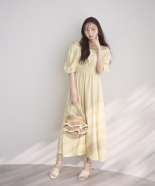 PROPORTION BODY DRESSING（プロポーションボディドレッシング）の「【加藤栞さん着用】２ｗａｙパフスリーブワンピース / 1216140405（ワンピース・レディース・ピンク/ダークグレー/イエロー・SMALL/P/S/MEDIUM）」の19枚目の写真
