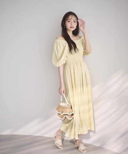 PROPORTION BODY DRESSING（プロポーションボディドレッシング）の「【加藤栞さん着用】２ｗａｙパフスリーブワンピース / 1216140405（ワンピース・レディース・ピンク/ダークグレー/イエロー・SMALL/P/S/MEDIUM）」の20枚目の写真