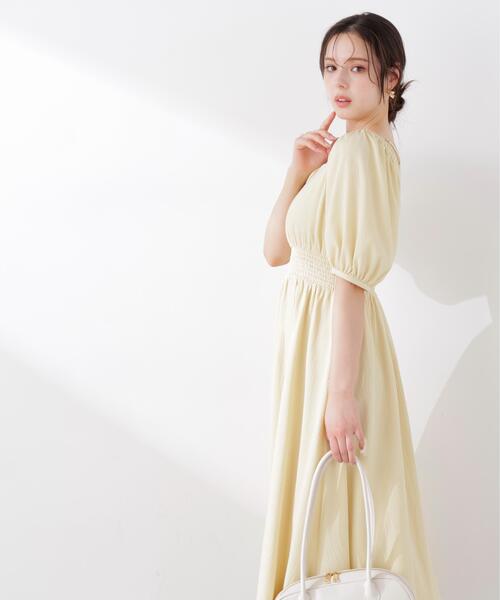 PROPORTION BODY DRESSING（プロポーションボディドレッシング）の「【加藤栞さん着用】２ｗａｙパフスリーブワンピース / 1216140405（ワンピース・レディース・ピンク/ダークグレー/イエロー・SMALL/P/S/MEDIUM）」の12枚目の写真