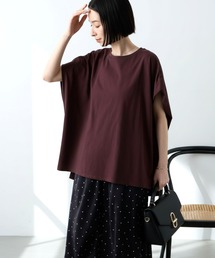 【Aunely】ひんやり 360°きれい見え フレンチスリーブ ミニマル Tシャツ <YOSOOIシリーズ>