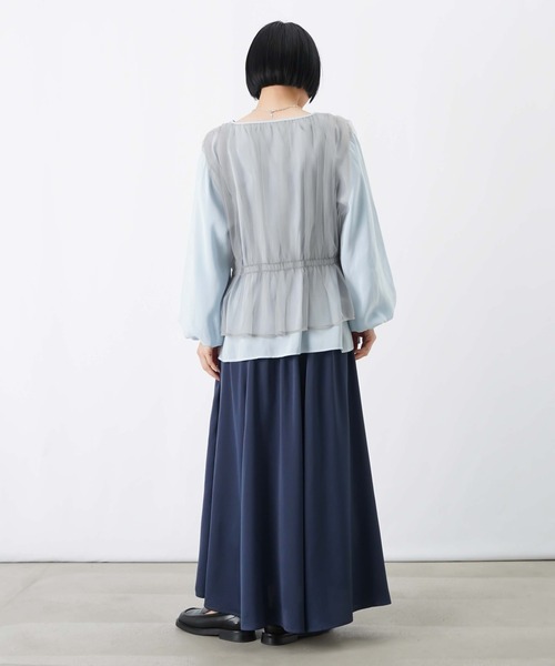 LUCA/LADY LUCK LUCA(ルカ/レディラックルカ)の「LC/LLL チュールレイヤード風ブラウス(シャツ/ブラウス・レディース・ブルー/グレー/オフホワイト・FREE)」の14枚目の写真