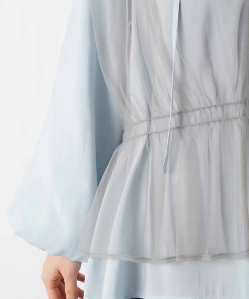 LUCA/LADY LUCK LUCA(ルカ/レディラックルカ)の「LC/LLL チュールレイヤード風ブラウス(シャツ/ブラウス・レディース・ブルー/グレー/オフホワイト・FREE)」の17枚目の写真