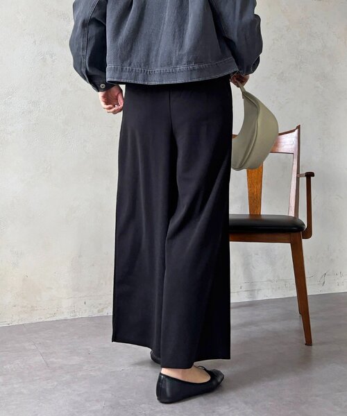 un dix cors（アンディコール）の「ジョーゼットサイドプリーツ（その他パンツ・レディース・ブラック/チャコールグレー/ベージュ・FREE）」の5枚目の写真