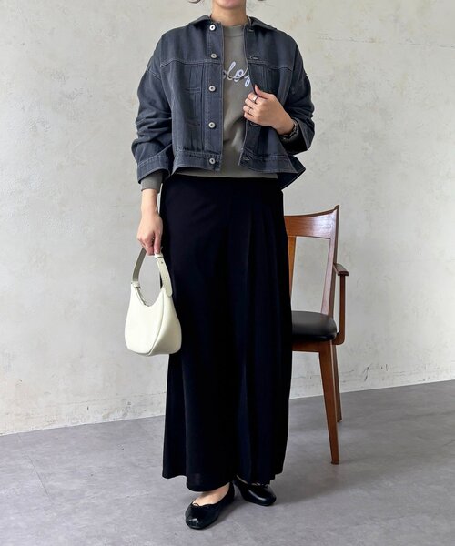 un dix cors（アンディコール）の「ジョーゼットサイドプリーツ（その他パンツ・レディース・ブラック/チャコールグレー/ベージュ・FREE）」の9枚目の写真