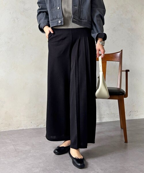 un dix cors（アンディコール）の「ジョーゼットサイドプリーツ（その他パンツ・レディース・ブラック/チャコールグレー/ベージュ・FREE）」の11枚目の写真