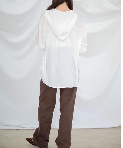 Dita Muaj.(ディータムアージュ)の「フードシアーシャツ(シャツ/ブラウス・レディース・ブルー/ホワイト・FREE)」の20枚目の写真
