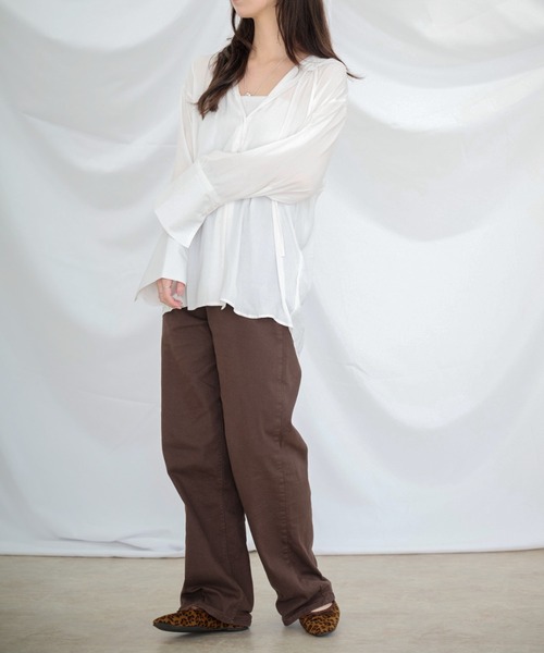 Dita Muaj.(ディータムアージュ)の「フードシアーシャツ(シャツ/ブラウス・レディース・ブルー/ホワイト・FREE)」の14枚目の写真