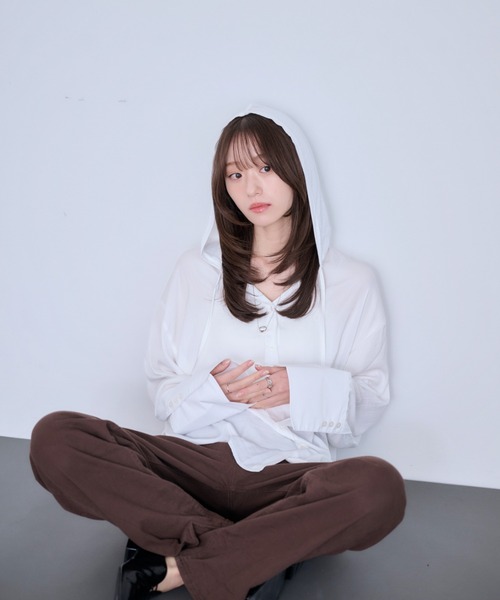 Dita Muaj.(ディータムアージュ)の「【日焼け対策にも◎】フードシアーシャツ(シャツ/ブラウス・レディース・ブルー/ホワイト・FREE)」の21枚目の写真