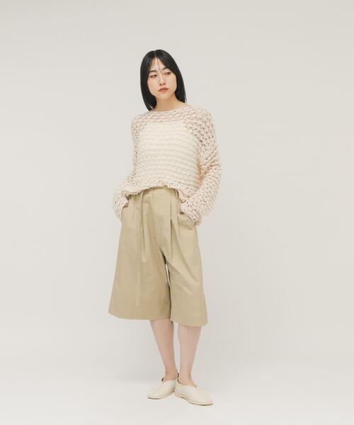KBF（ケイビーエフ）の「WIDEハーフパンツ（その他パンツ・レディース・ベージュ/ブラウン・ONE）」の6枚目の写真