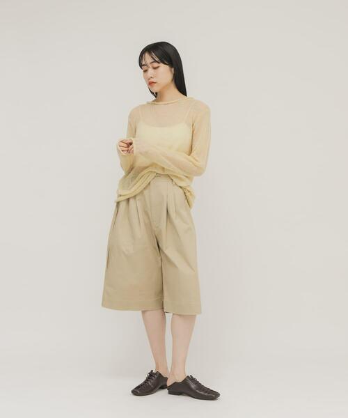 KBF（ケイビーエフ）の「WIDEハーフパンツ（その他パンツ・レディース・ベージュ/ブラウン・ONE）」の8枚目の写真