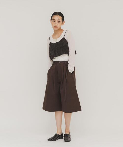 KBF（ケイビーエフ）の「WIDEハーフパンツ（その他パンツ・レディース・ベージュ/ブラウン・ONE）」の20枚目の写真