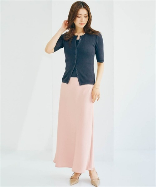 アンドマリー アンサンブル エルフボタントップス リブニット カットソー ANDMARY】Elf button knit tops