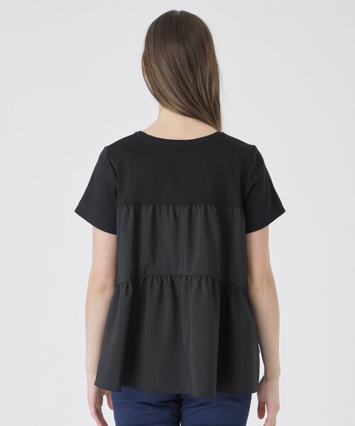 BLUE LABEL CRESTBRIDGE(ブルーレーベルクレストブリッジ)の「ティアードコンビTシャツ(Tシャツ/カットソー・レディース・ホワイト/ブラック・40/38)」の12枚目の写真