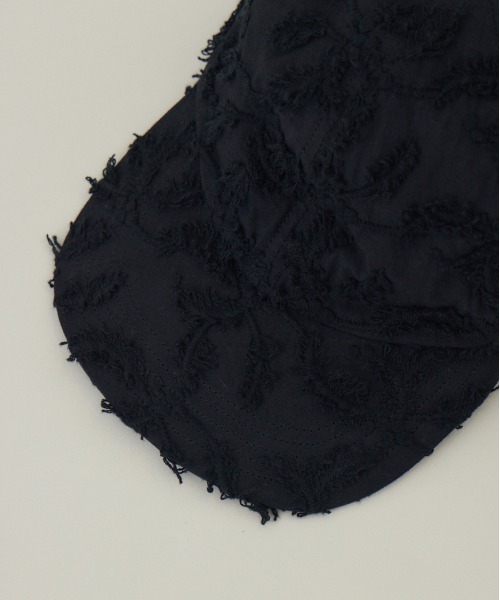 kuros'（クロス）の「ボタニカル柄キャップ　Black×Black（キャップ・レディース・ブラック×ブラック・FREE）」の9枚目の写真