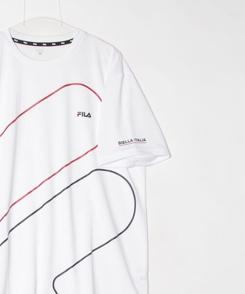 FILA（フィラ）の「【別注】フィラ FILA  ショートスリーブティーシャツ 限定コラボ（Tシャツ/カットソー・メンズ・ブラック/ホワイト/ネイビー・M/L/LL/3L）」の5枚目の写真