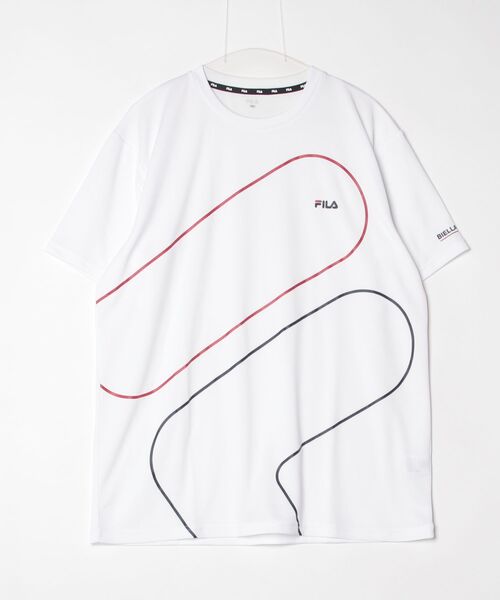 FILA（フィラ）の「【別注】フィラ FILA  ショートスリーブティーシャツ 限定コラボ（Tシャツ/カットソー・メンズ・ブラック/ホワイト/ネイビー・M/L/LL/3L）」の14枚目の写真