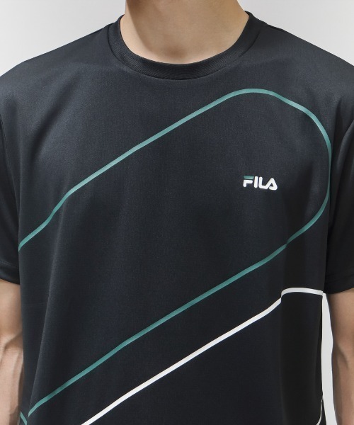 FILA（フィラ）の「【別注】フィラ FILA  ショートスリーブティーシャツ 限定コラボ（Tシャツ/カットソー・メンズ・ブラック/ホワイト/ネイビー・M/L/LL/3L）」の10枚目の写真