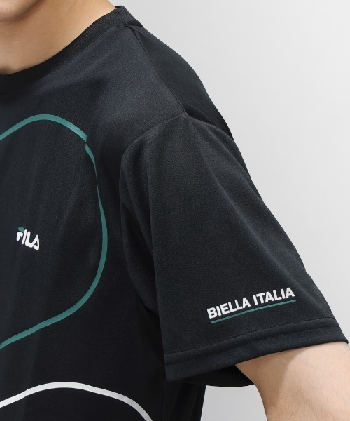 FILA（フィラ）の「【別注】フィラ FILA  ショートスリーブティーシャツ 限定コラボ（Tシャツ/カットソー・メンズ・ブラック/ホワイト/ネイビー・M/L/LL/3L）」の12枚目の写真