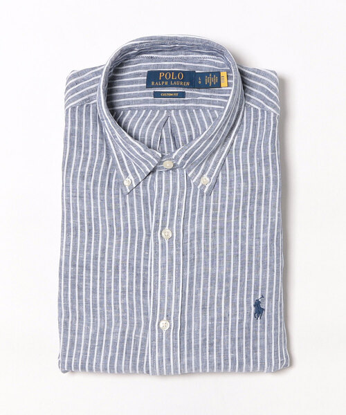 M TO R（ムウトアール）の「【POLO by RL】WOVEN-SPORT LINEN SHIRT（シャツ/ブラウス・レディース・ネイビー/ブルー系その他4・L/XL）」の2枚目の写真