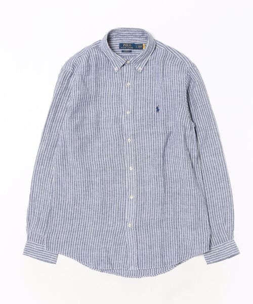 M TO R（ムウトアール）の「【POLO by RL】WOVEN-SPORT LINEN SHIRT（シャツ/ブラウス・レディース・ネイビー/ブルー系その他4・L/XL）」の3枚目の写真
